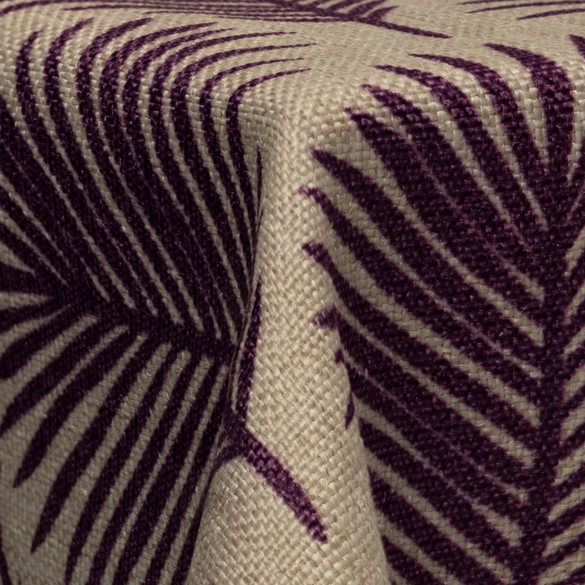 Plum linen swatch